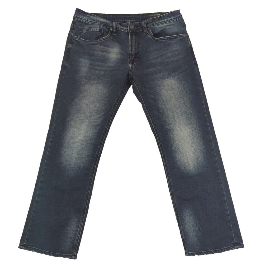 Buffalo David Bitton Mens Jeans 34x28 Rock For Freedom Evan-X Slim Stretch Faded